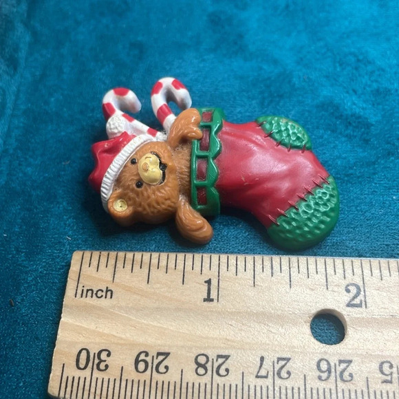 Vintage Hallmark Teddy Bear in Stocking - Picture 4 of 5